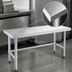 Thumbnail image #3 for Steel Works Stainless 60-Inch Open Base Worktable with 18-Gauge 304 Stainless Steel Flat Top