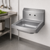 Thumbnail image #3 for John Boos Pro-Bowl Wall-Mounted Stainless Steel Hand Sink with 14 x 10 x 5-Inch Bowl, 8-Inch Faucet Centers, and Basket Drain