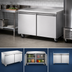 Thumbnail image #3 for Omcan 60-Inch Two-Section Undercounter Refrigerator, 15 Cu. Ft., Stainless Steel
