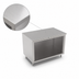 Thumbnail image #3 for John Boos 48 Inch x 24 Inch Open Front Cabinet Base Stainless Steel Work Table