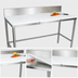 Thumbnail image #3 for John Boos 36 x 24 Inch Poly Top Trimming Table with 6-Inch Backsplash and Stainless Steel Base