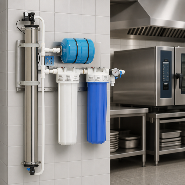Product image #3 for Antunes Vizion VZN-541VE-T5 Vertical Ultrafiltration Water Filter System with Extended Life Carbon and TAC Cartridges, 8 GPM, 500,000-Gallon Capacity