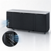 Thumbnail image #3 for Turbo Air Super Deluxe 3-Door Three-Section Back Bar Cooler, 90-1/4 Inch Wide, Self-Contained Side-Mount, Black Exterior