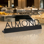 Thumbnail image #4 for American Metalcraft SBA5 Almond Table Sign, Black Stainless Steel, 1-1/4 in. High Case of 144