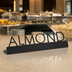 Thumbnail image #4 for American Metalcraft Black Almond Table Sign, 1-1/4 Inch High, Stainless Steel