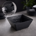 Thumbnail image #3 for American Metalcraft 125 oz Square Break-Resistant Melamine Bowl, Black Faux Slate Finish