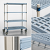 Thumbnail image #3 for MetroMax Q 4-Shelf Mobile Starter Unit with Casters, 60 x 18 x 67-5/16 Inches