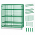 Thumbnail image #3 for Quantum Stationary Security Cage with 2 Intermediate Shelves, 48W x 18D x 63H, Green Epoxy Finish