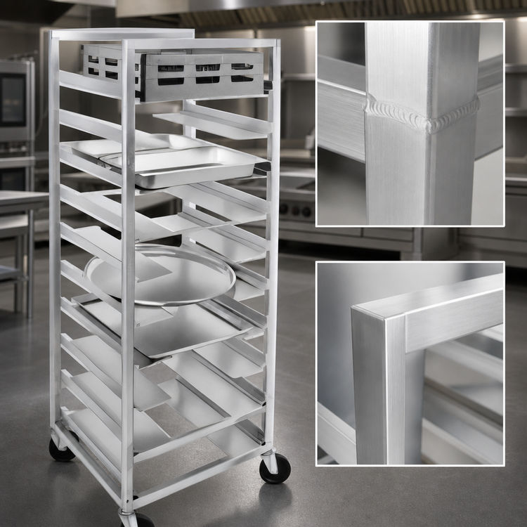 Product image #3 for Channel Manufacturing UR-11 All-Welded Aluminum Mobile Universal Rack, 11-Pan Capacity