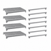 Thumbnail image #4 for Cambro Camshelving Premium 4-Shelf Vented Shelf Kit, 21 x 30 Inches, Speckled Gray