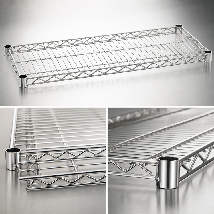 Product image #3 for QuadTruss Electropolished Stainless Steel Wire Shelf, 42 x 24 Inches