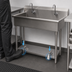 Thumbnail image #3 for Advance Tabco Two-Station Floor-Mount Toe-Push Hand Sink with Gooseneck Spouts, 40 Inch Wide, 304 Stainless Steel