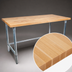 Thumbnail image #3 for John Boos SNB14 Edge Grain Wood Top Work Table with Stainless Steel Base, 48