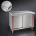 Thumbnail image #3 for Eagle Spec-Master Marine Counter Edge Cabinet Base Work Table with Hinged Doors, 36 x 24 Inch, 14-Gauge 304 Stainless Steel Top
