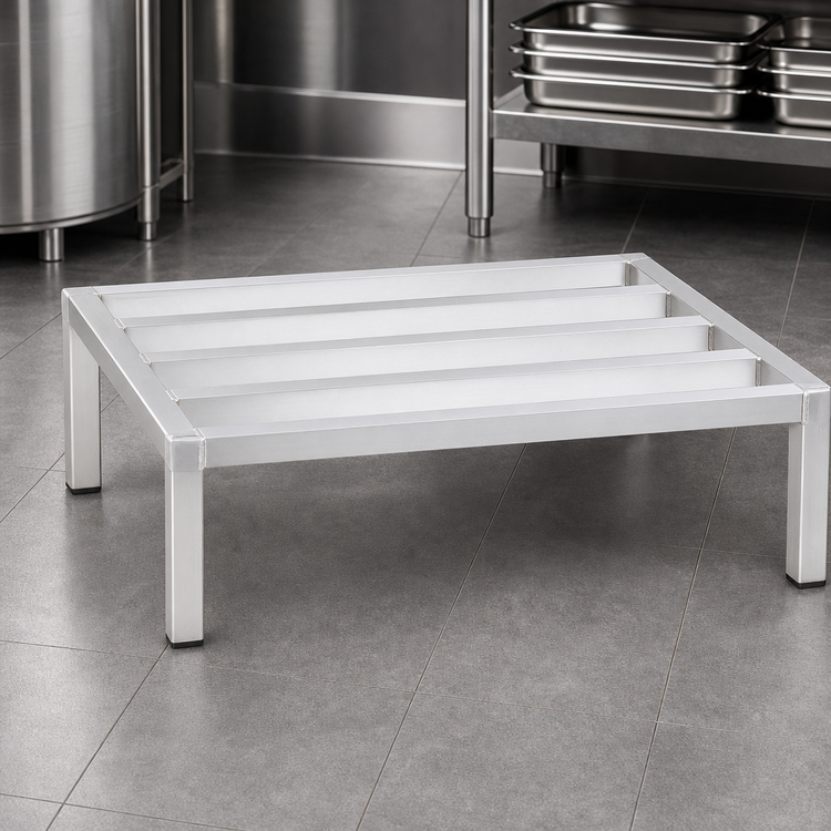 Product image #3 for New Age 48" x 20" x 8" Aluminum Dunnage Rack, 2000 lb Capacity