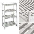 Thumbnail image #4 for Cambro Camshelving® Premium CPU213672V4480 4-Shelf Vented Stationary Starter Shelving Unit, Polypropylene, 21 x 36 x 72 Inches, Speckled Gray