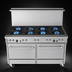 Thumbnail image #3 for Southbend Ultimate 60-Inch Gas Restaurant Range with 9 Open Burners, Standard Oven, and Cabinet Base