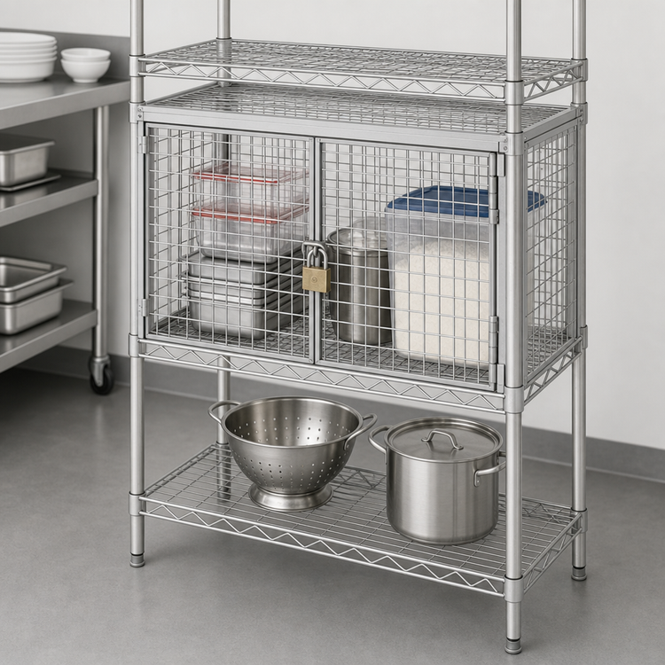 Product image #3 for Eagle Group 36"W x 24"D Stainless Steel Security Enclosure Kit with Flip-Up Door
