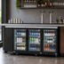 Thumbnail image #3 for Turbo Air Super Deluxe Narrow Back Bar Cooler with 3 Glass Doors, 20.62 Cu. Ft., Self-Contained Side-Mount