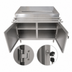 Thumbnail image #3 for BK Resources Stainless Steel Cashier-Serve Counter with Hinged Doors and Lock, 60 Inch x 30 Inch
