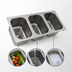 Thumbnail image #3 for Eagle Group Three-Compartment Self-Rimming Drop-In Sink with No Deck, 14 x 16 x 9.5-Inch Bowls