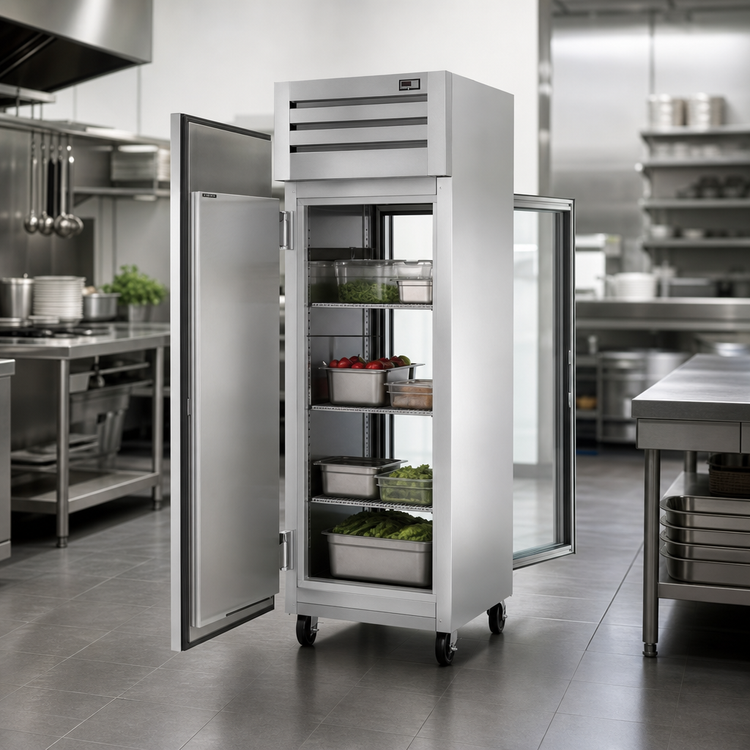 Product image #3 for True SPEC SERIES 1-Section Pass-Thru Reach-In Refrigerator with Solid Stainless Front Door and Glass Rear Door