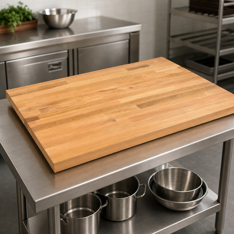 Product image #3 for John Boos Appalachian Blended Edge Grain Oak Island Countertop, 42 x 27 x 1-1/2 Inch, Varnique Finish