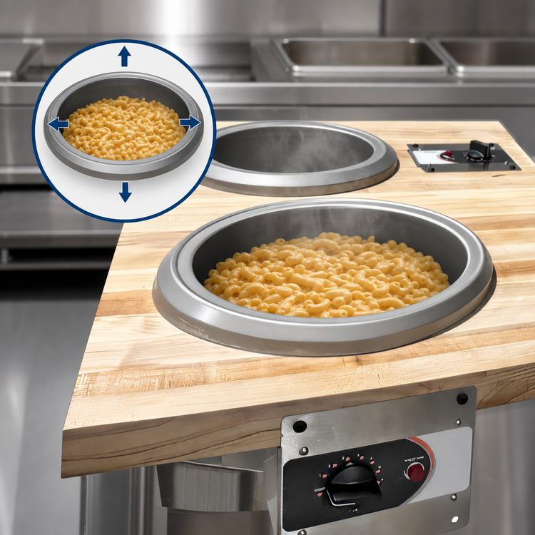 Product image #3 for Nemco 6161 11 Quart Drop-In Electric Wet Hot Food Well with 36-Inch Wired Remote Thermostatic Control