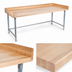 Thumbnail image #3 for John Boos DNB18 120 Inch x 36 Inch Baker's Top Wood Work Table with Galvanized Base