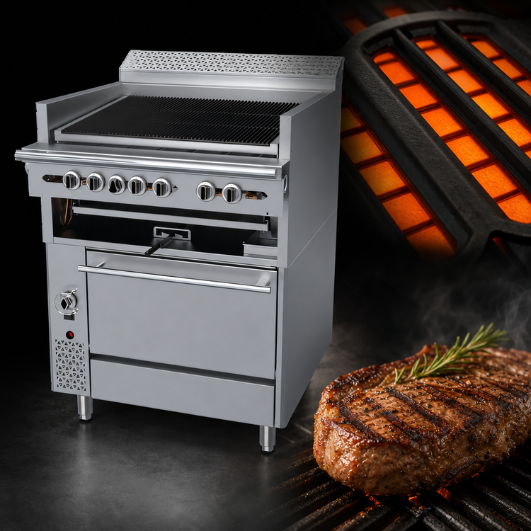Product image #3 for Garland Cuisine Series 36-Inch Heavy Duty Natural Gas Charbroiler Range with Convection Oven