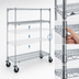 Thumbnail image #3 for Metro Super Erecta Super Adjustable Wire Stem Caster Cart, 48 x 18 Inches, 4 Shelves