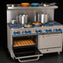 Thumbnail image #3 for Comstock-Castle F3226-2RB 60-Inch Stainless Steel Gas Range with 6 Star Burners, 24-Inch Char-Broiler, and 2 Standard Ovens