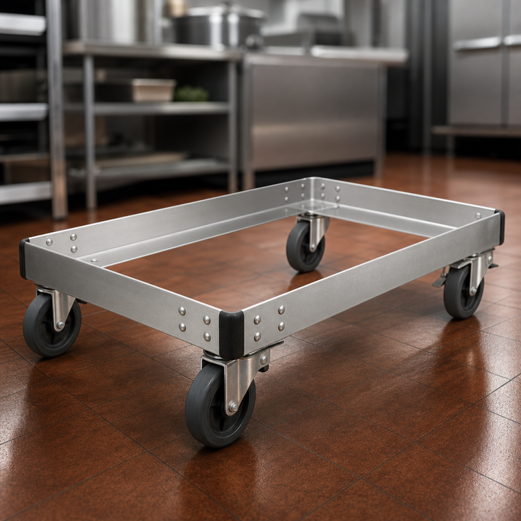 Product image #3 for Metro 36 Inch x 21 Inch Stainless Steel Truck Dolly Frame with Wraparound Bumper