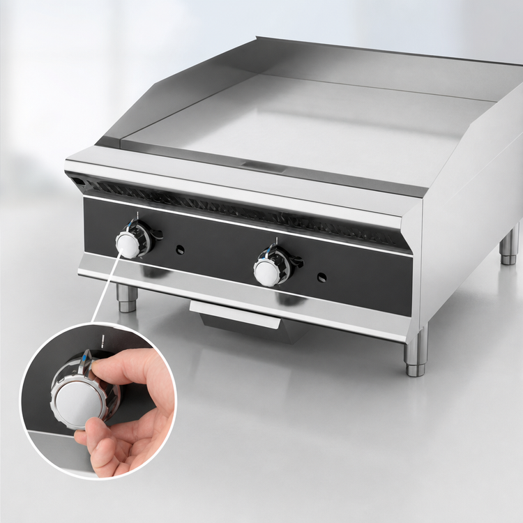 Product image #3 for Vollrath Medium-Duty 24-Inch Countertop Flat-Top Gas Griddle, Manual Controls
