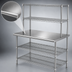 Thumbnail image #3 for Eagle AdjusTable Two-Tier 14-Gauge 304 Stainless Steel Work Surface System, 60 x 30 Inches, with Double Wire Overshelves