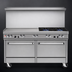 Thumbnail image #3 for Southbend Ultimate 60-Inch Gas Restaurant Range with 2 Open Burners, 48-Inch Griddle, and 2 Standard Ovens