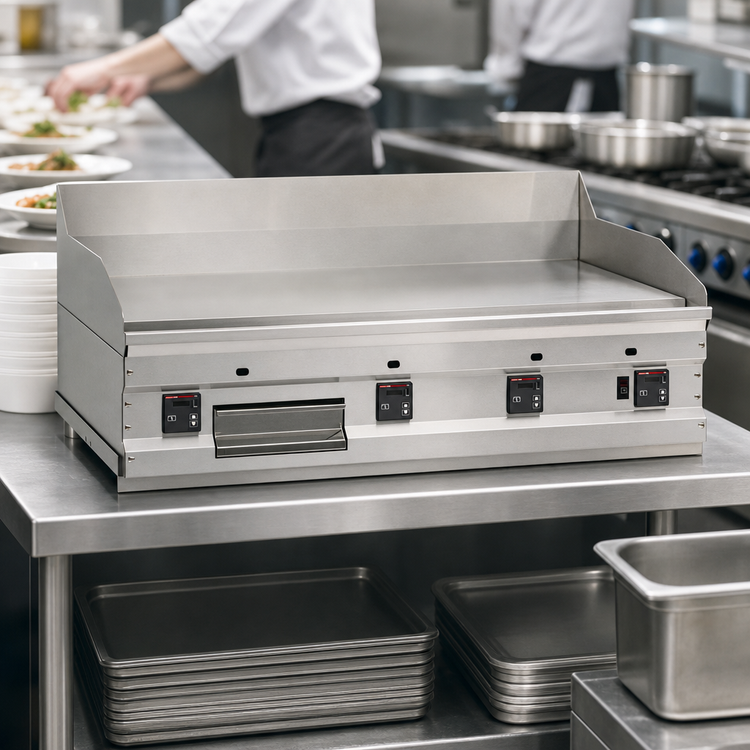 Product image #3 for Imperial Pro Series 36-Inch Gas Countertop Griddle, 1-Inch Smooth Plate, 90,000 BTU