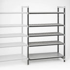 Thumbnail image #3 for Cambro Camshelving® Elements EXA243084S5480 5-Tier Stationary Solid Polymer Shelving Add-On, 30"W x 24"D x 84"H, Speckled Gray