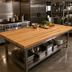 Thumbnail image #3 for Appalachian Red Oak Blended-Rail Edge-Grain Island Countertop, 108 x 48 x 1-3/4 Inch, Oil Finish