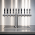 Thumbnail image #3 for Perlick Avenue 10-Faucet T-Pipe Glycol-Cooled Countertop Draft Beer Tower, Stainless Steel