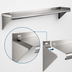 Thumbnail image #3 for Eagle Group Wall-Mounted Tab-Lock Shelf, 48 x 10 Inch, 16-Gauge Type 430 Stainless Steel