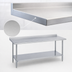 Thumbnail image #3 for Duke 144-Inch x 30-Inch Stainless Steel Work Table with 1-1/8-Inch Straight Riser and Undershelf