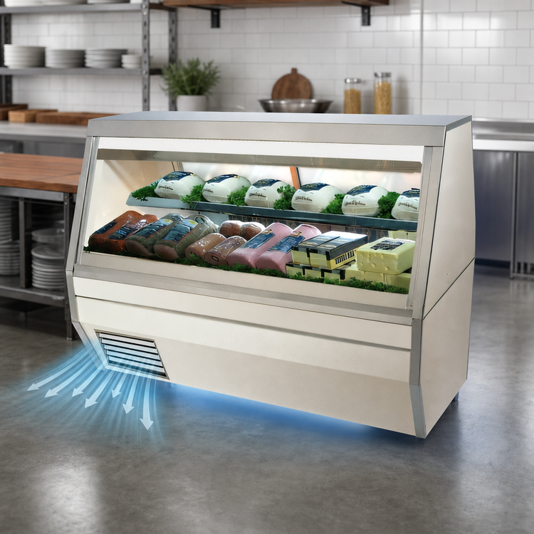 Product image #3 for Howard-McCray 119-Inch Double Duty Self-Contained Deli Meat & Cheese Service Case, Stainless Steel, LED Lighting