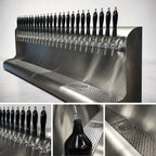 Thumbnail image #3 for Perlick Corporation 3076-22 Modular Wall-Mount Air-Cooled Draft Beer Dispensing Tower, Stainless Steel, 22 Faucets