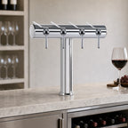 Thumbnail image #3 for Micro Matic USA Havana HAVANA4-C-W Single-Column 4-Faucet Countertop Air-Cooled Wine Font, Chrome Finish