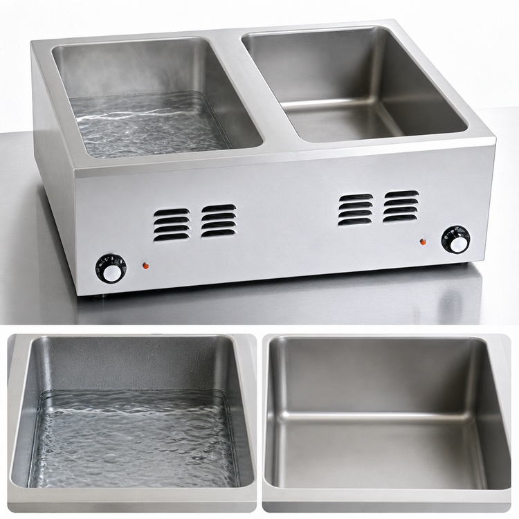 Product image #3 for RedHots Countertop Electric Food Warmer, 12 x 20 Inch Pan Opening, Wet/Dry, Infinite Controls, 120V