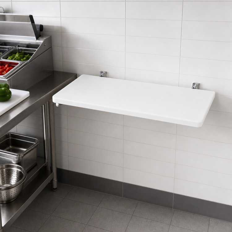 Product image #3 for Eagle Group Wall-Mounted Poly Drop Shelf, 24 Inches x 10 Inches