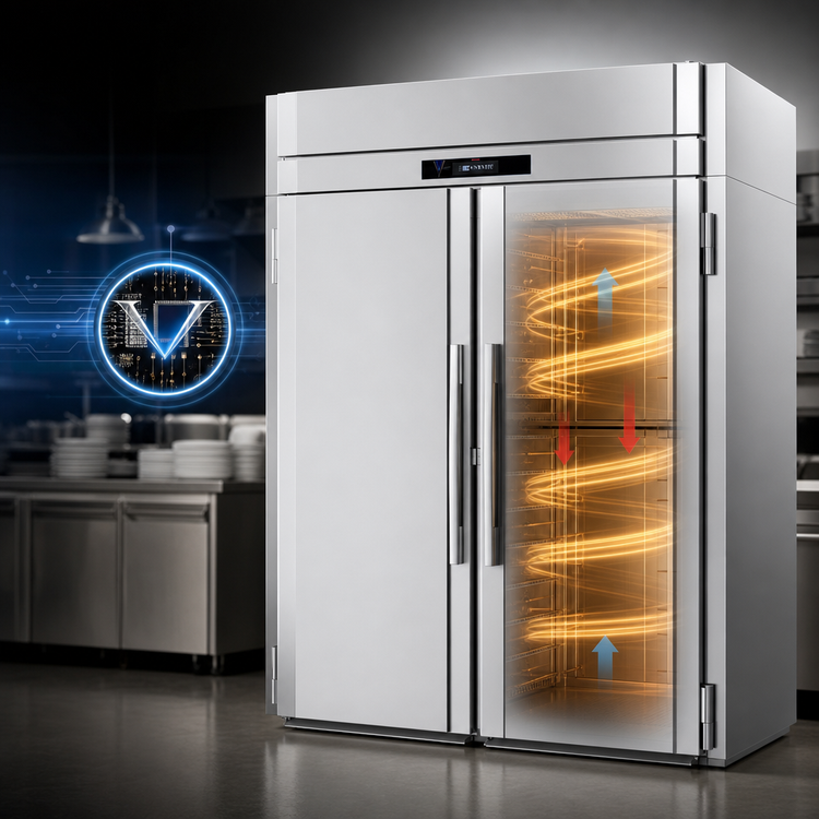 Product image #3 for UltraSpec™ HIS-2D-1-PT Two-Section Full-Height Roll-Thru Heated Cabinet