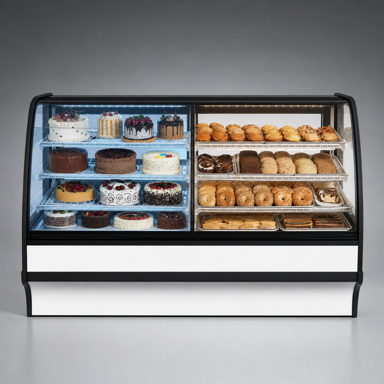 Product image #4 for True 77-1/4 Inch Wide Dual-Zone Dry/Refrigerated Full-Service Display Merchandiser