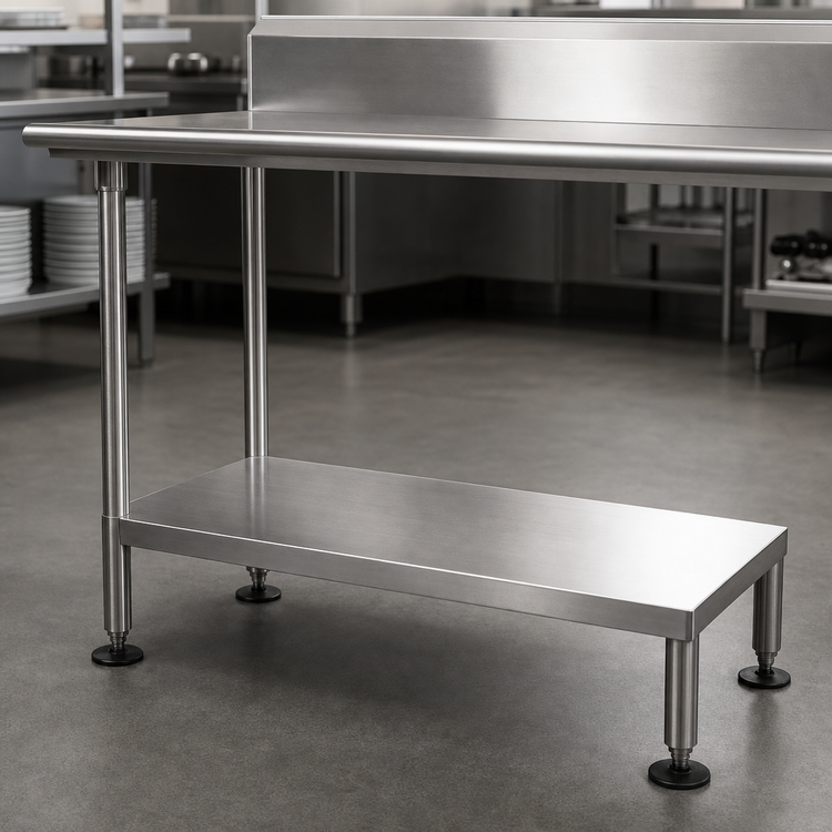 Product image #3 for John Boos Stainless Steel Dishtable Undershelf with Adjustable Bullet Feet